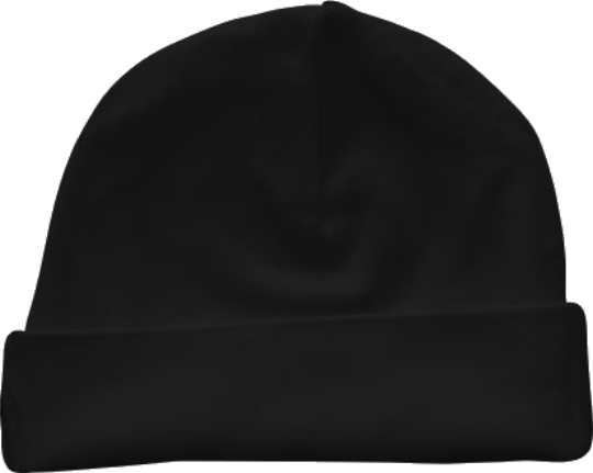 Organic Baby Hat bedrucken Black