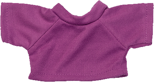Mini Plüschtier T-Shirt Purple S (ca. 10 x 8 cm)