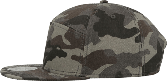 7 Panel Snapback Cap Camouflage Grey