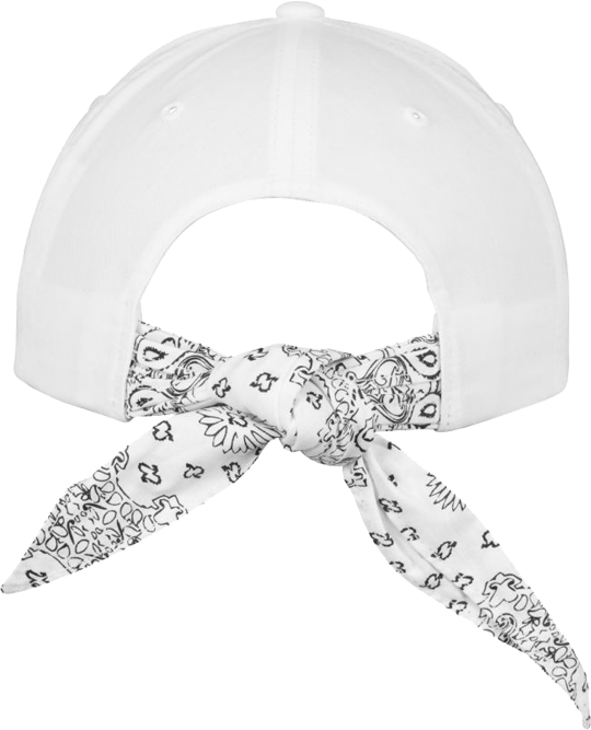 Curved Bandana Tie Flexfit White