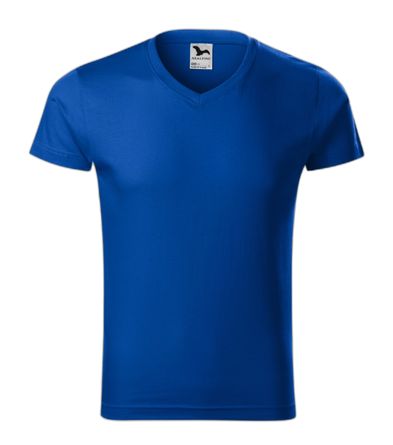 Slim Fit V-neck T-Shirt Männer königsblau XL