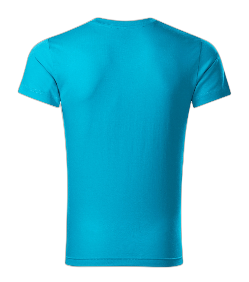 Slim Fit V-neck T-Shirt Männer türkisblau XL