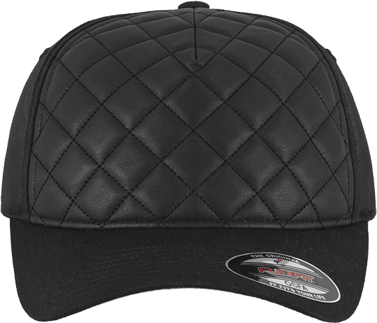 Kids Diamond Quilted Cap Black Youth
