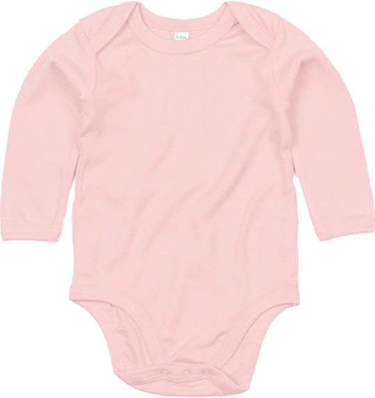 Organic Baby Langarm Body Powder Pink 12-18 Monate