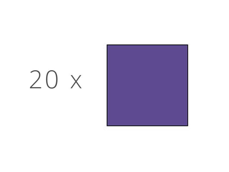 Fliesenaufkleber Violett (A717) 20er Set 10 x 10 cm