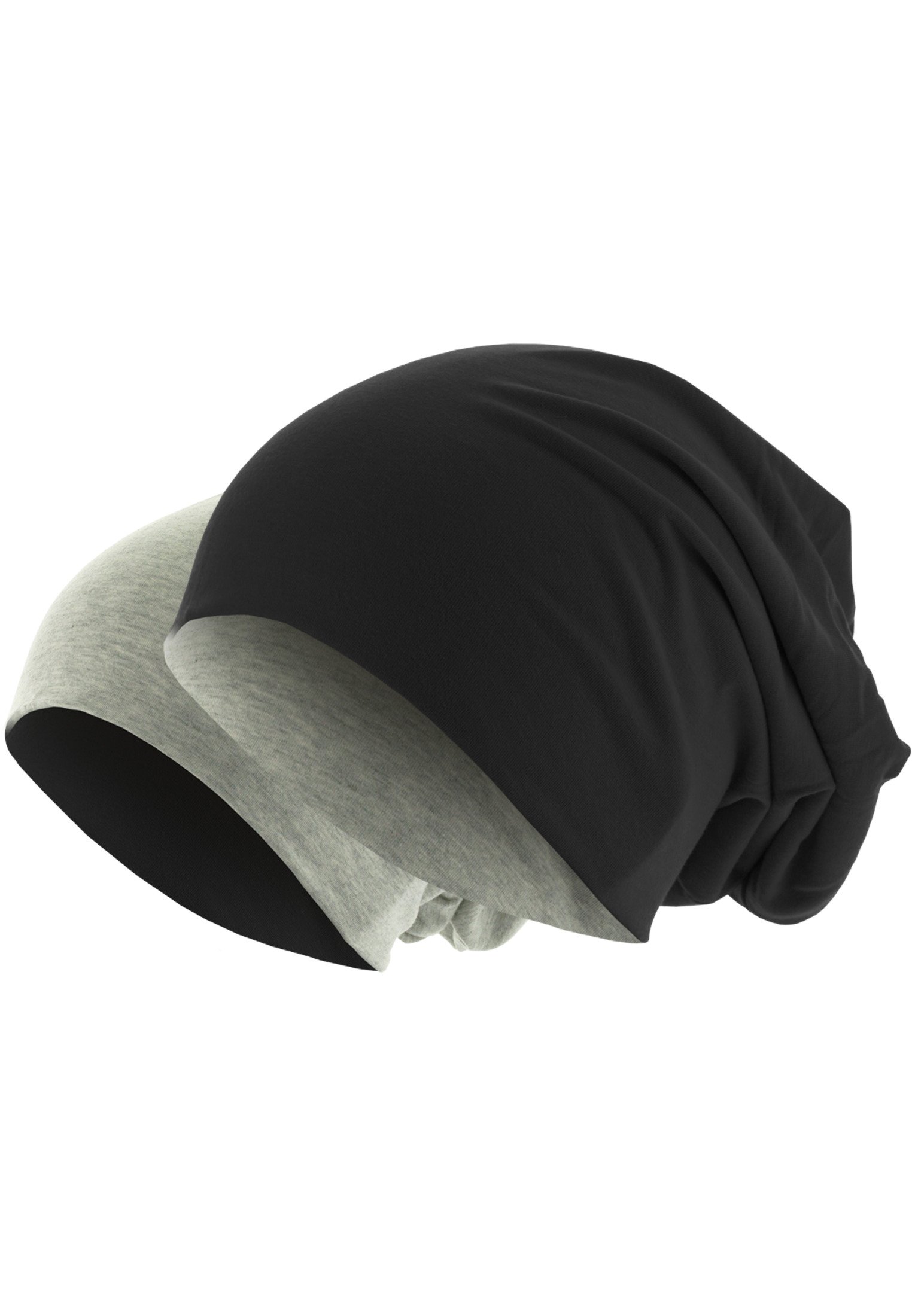 Jersey Beanie reversible blk/gry one size