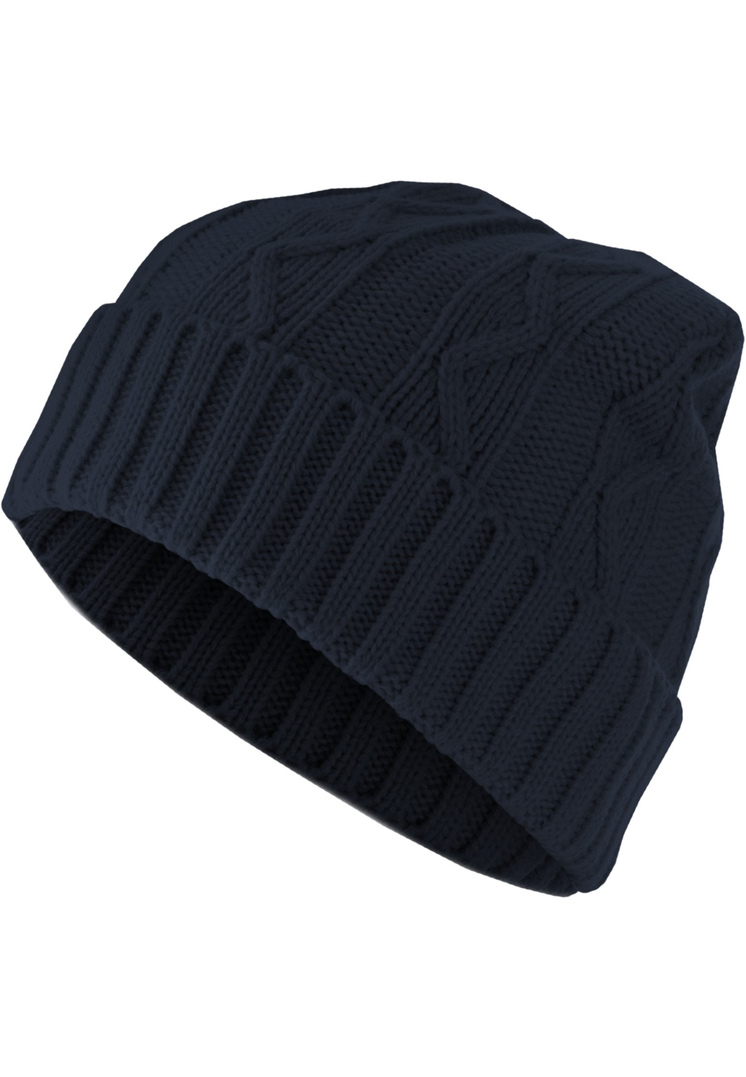 Beanie Cable Flap navy one size