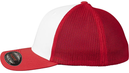 Flexfit Mesh Colored Front Unisex Red-White-Red S/M