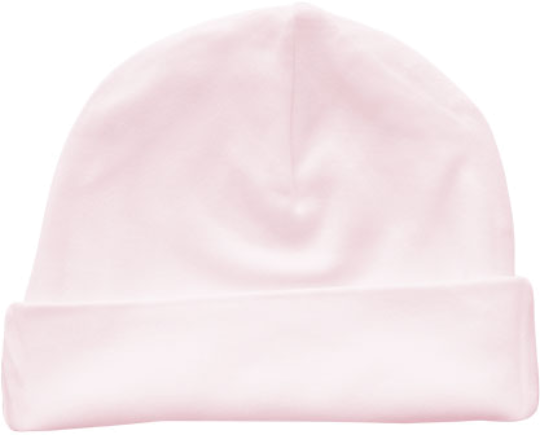Organic Baby Hat bedrucken Powder Pink