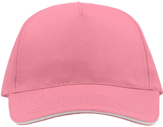 Sandwich Cap Star Five Unisex Pink/White