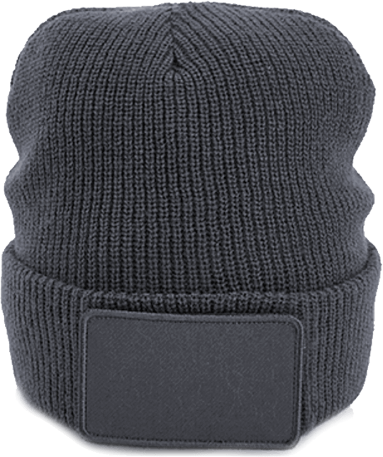 Removable Patch Thinsulate Beanie Graphite Grey