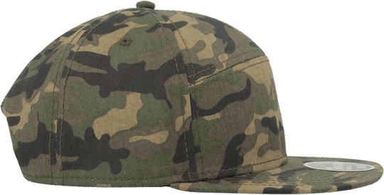 7 Panel Snapback Cap Camouflage Khaki