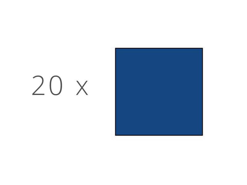 Fliesenaufkleber Ultramarinblau (A752) 20er Set 10 x 10 cm