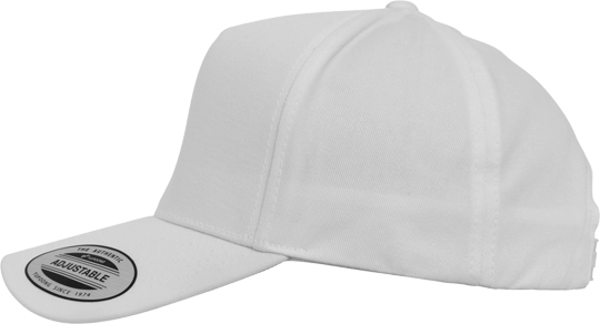 5 Panel Curved Classic Snapback White