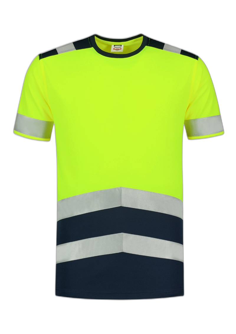 High Vis Bicolor T-Shirt unisex Warnschutz fluoreszierendes gelb S