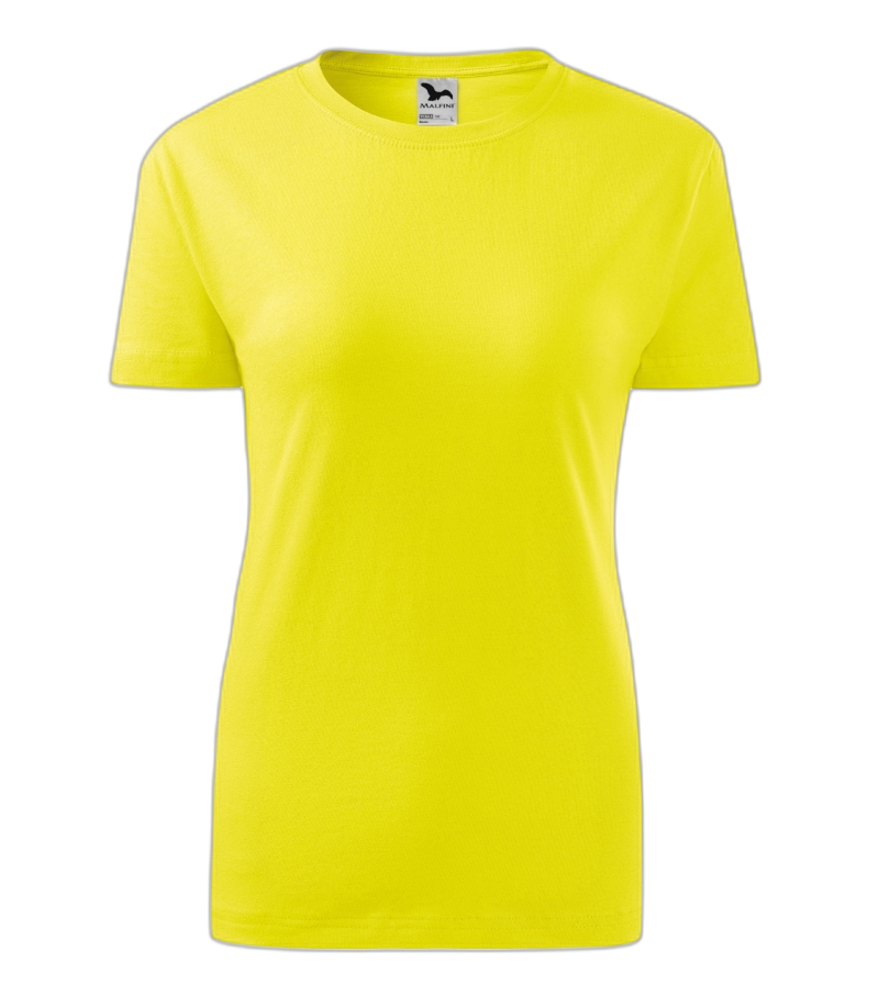 Classic New T-Shirt Frauen zitronengelb XL