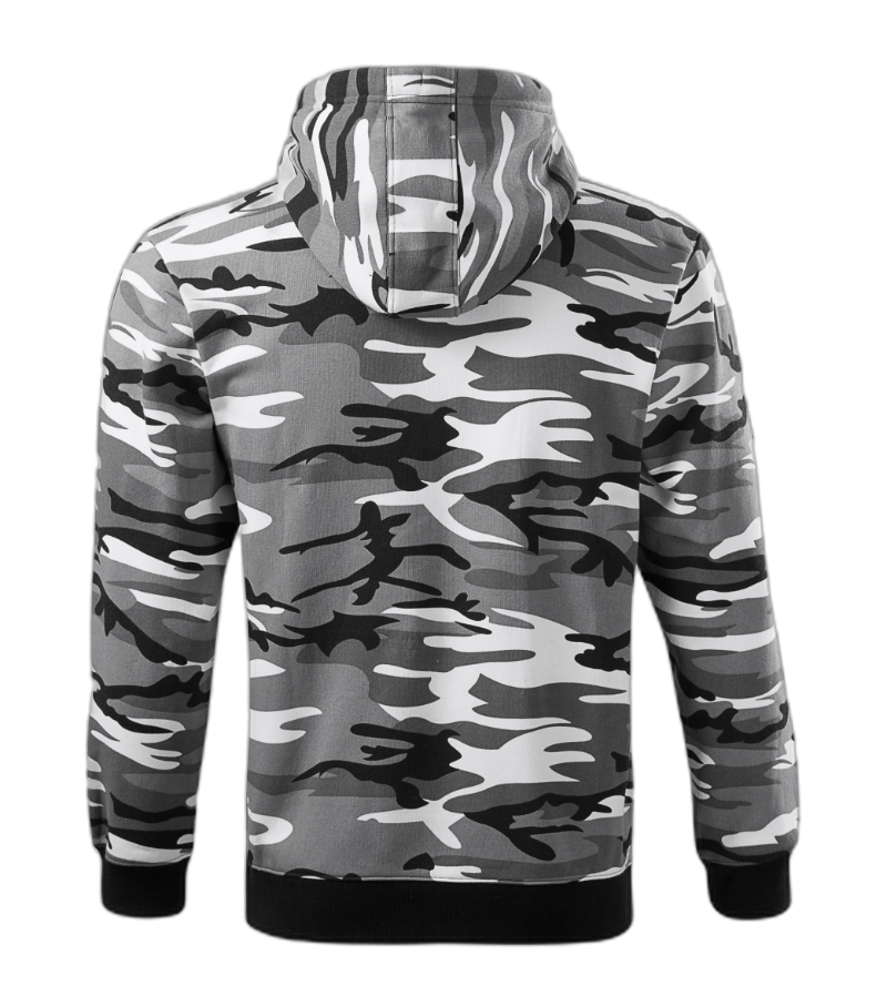 Camo Zipper Sweatshirt Männer camouflage grau L