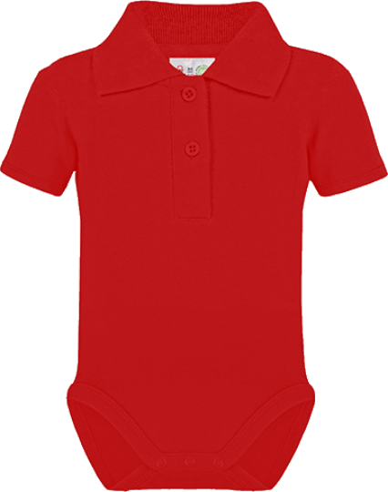 Baby Body Bio Polo Shirt Red 86-92
