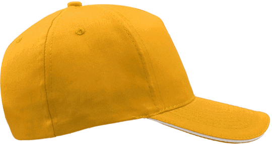 Sandwich Cap Star Five Unisex Yellow/White