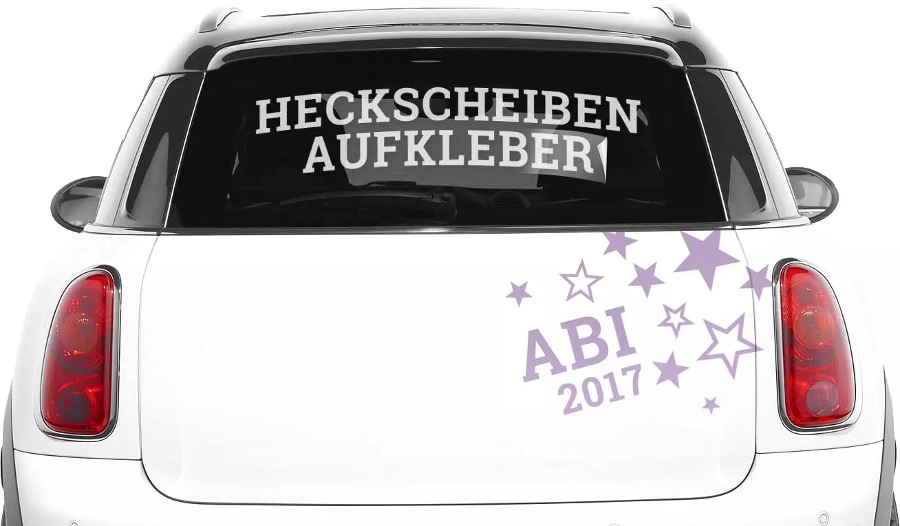 Heckscheibenaufkleber gestalten