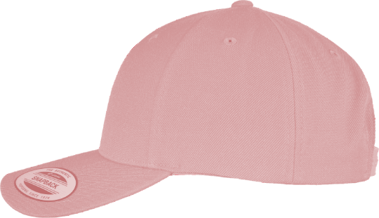 YP Classic 5 Panel Premium Curved Visor Snapback Cap Prism Pink