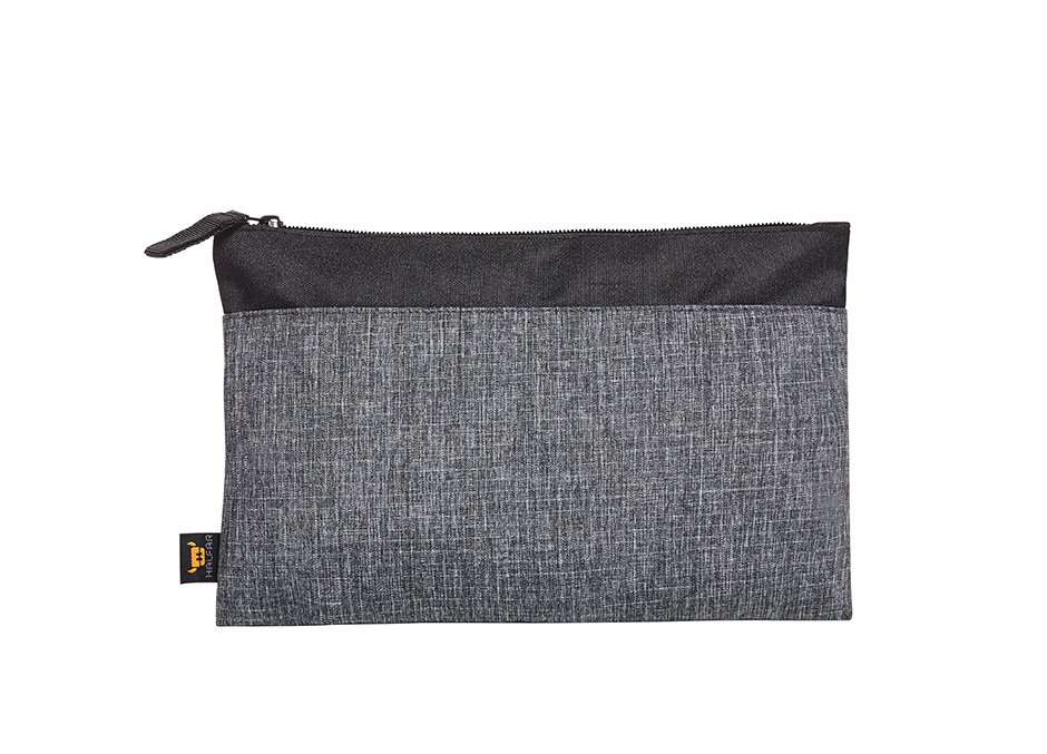 Reißverschluss-Tasche ELEGANCE schwarz-grau-meliert