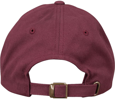 Peached Cotton Twill Dad Cap Maroon