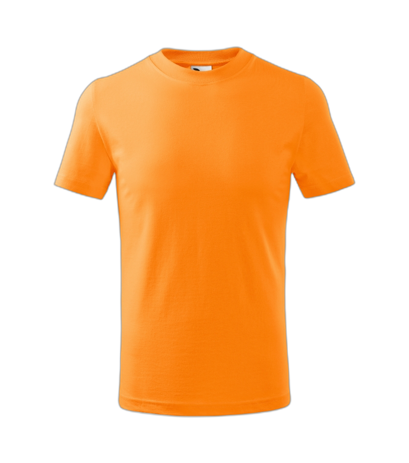 Basic T-Shirt Kinder Mandarine orange 134 cm/8 Jahre