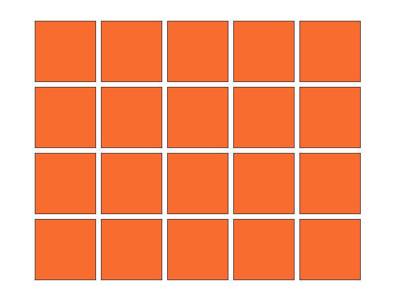 Fliesenaufkleber Orange (A705) 20er Set 10 x 10 cm