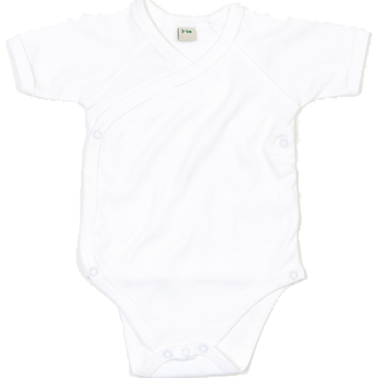 Organic Baby Kimono Bodysuit White 6-12 Monate