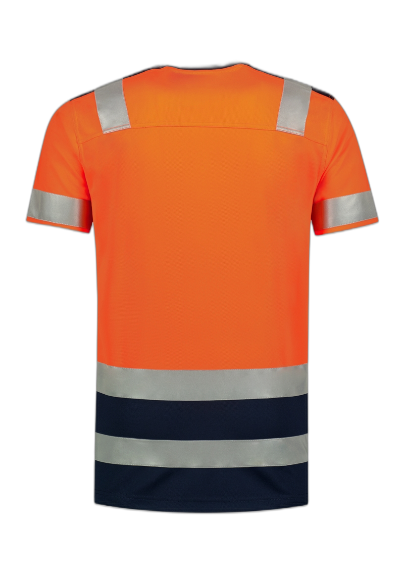 High Vis Bicolor T-Shirt unisex Warnschutz fluoreszierendes orange S