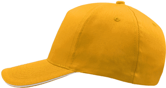 Sandwich Cap Star Five Unisex Yellow/White