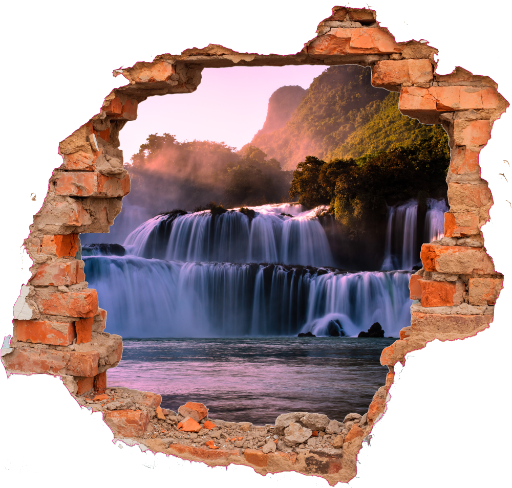 3D Wandtattoo Wasserfall