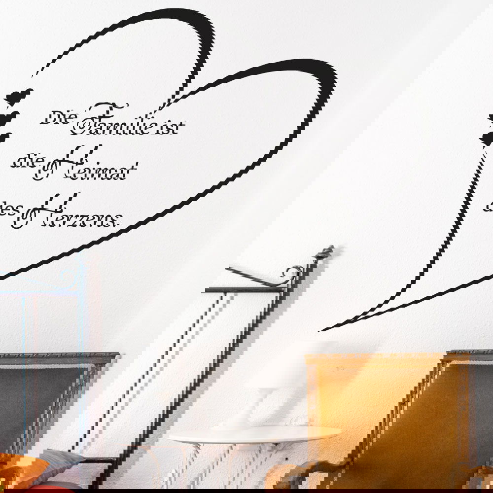 Wandtattoo Familie Personalisiertes HerzensheimatDesign