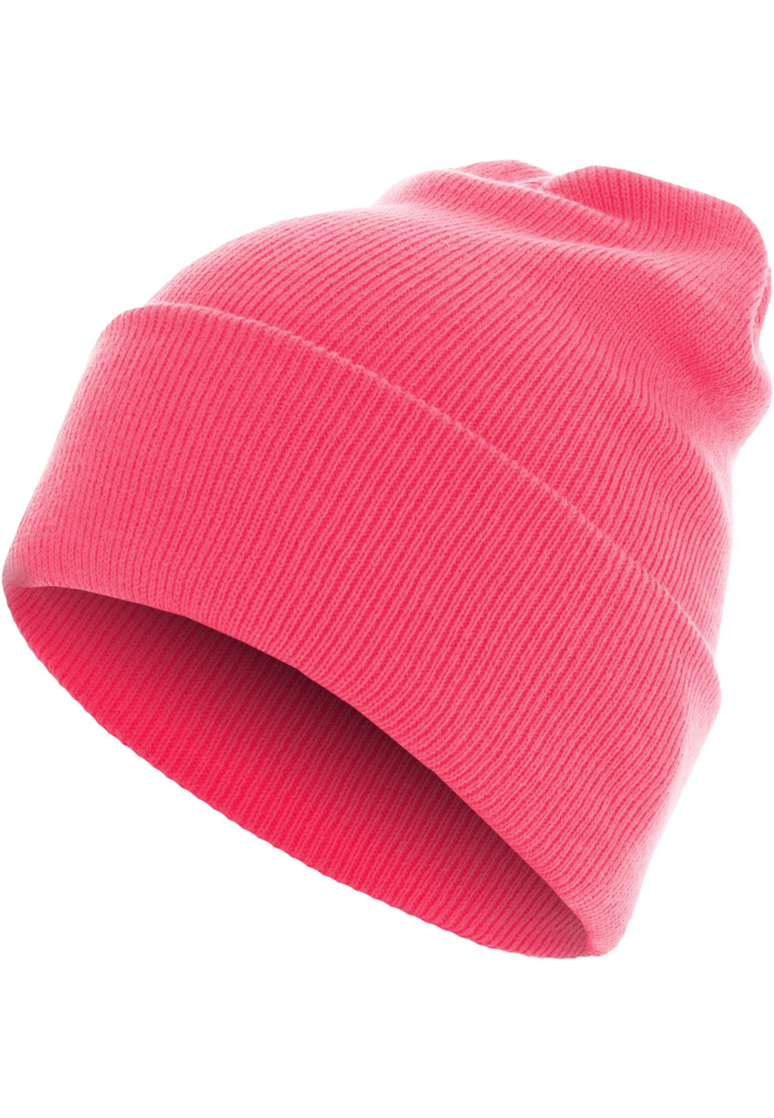 Beanie Basic Flap Long Version neonpink one size