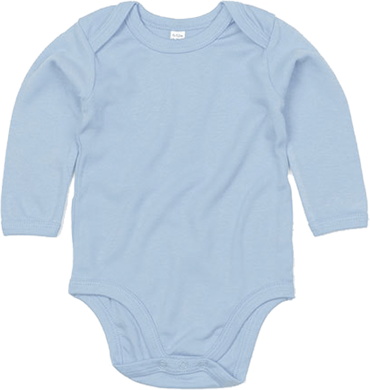 Organic Baby Langarm Body Dusty Blue 12-18 Monate