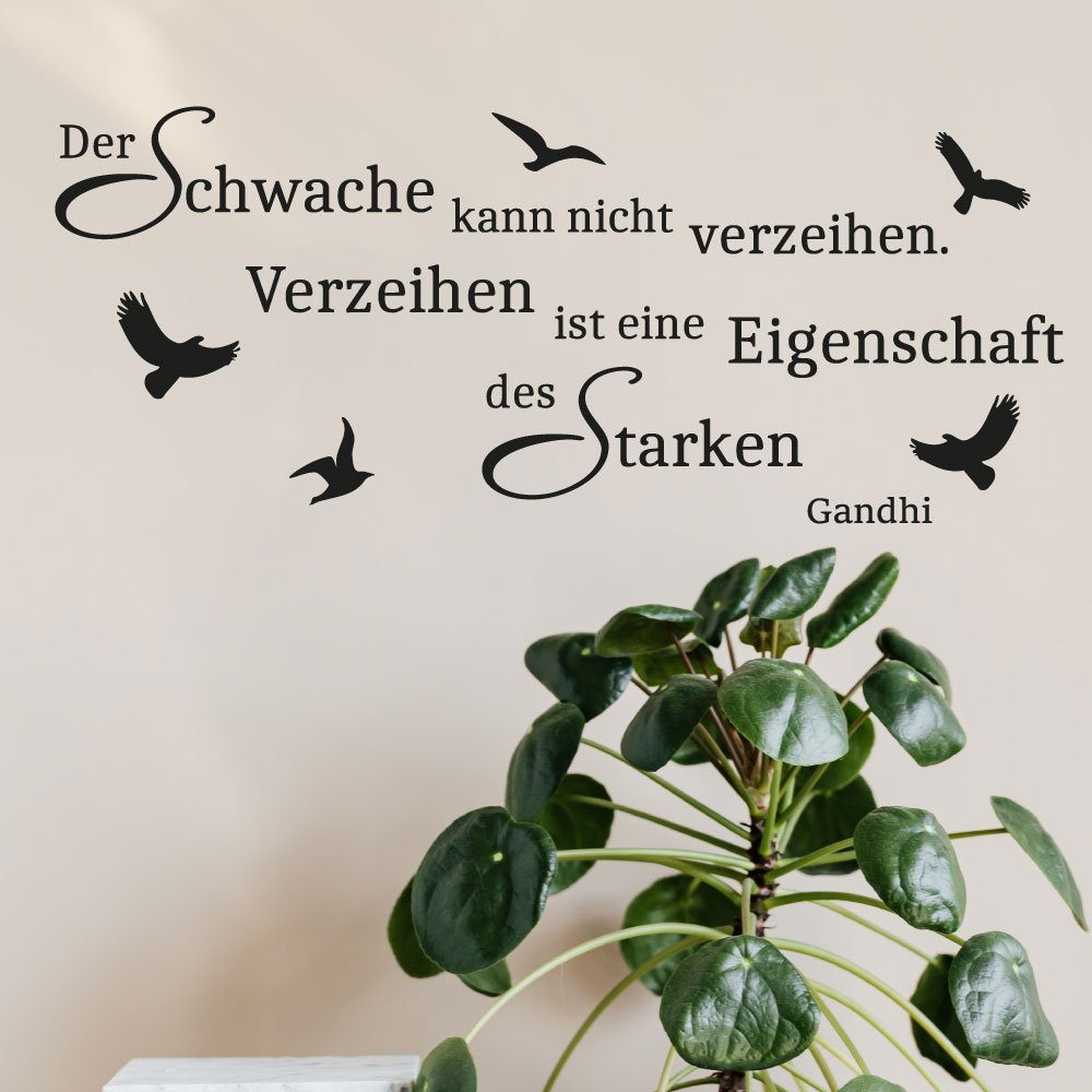 Wandsticker Zitat von Ghandi