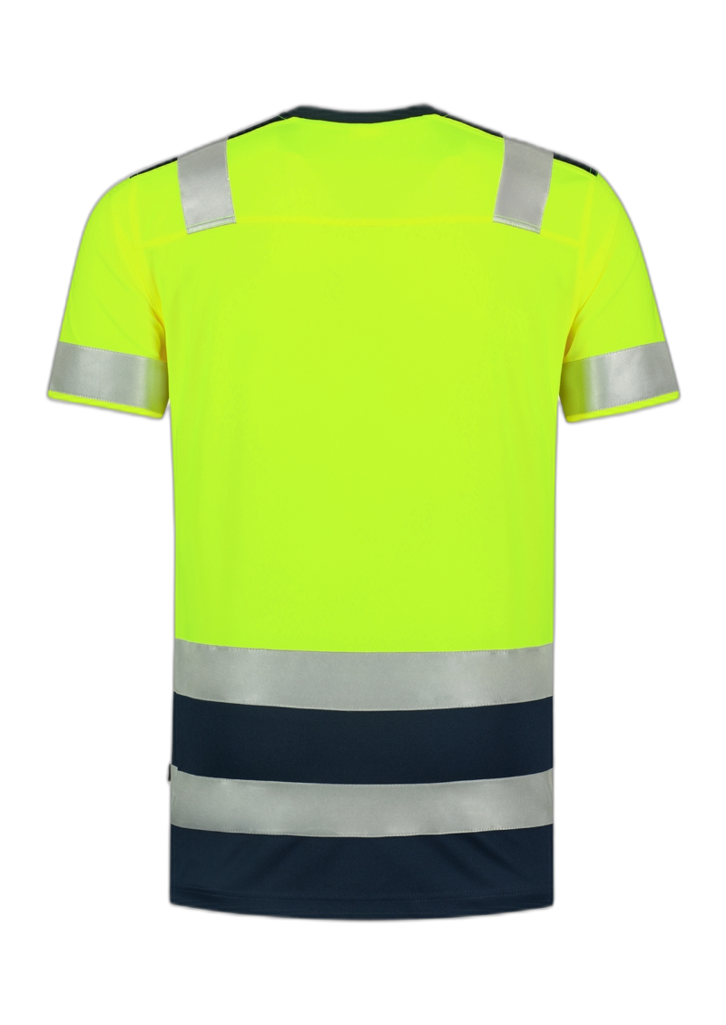 High Vis Bicolor T-Shirt unisex Warnschutz fluoreszierendes gelb S