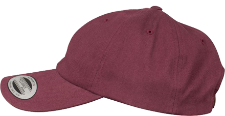 Peached Cotton Twill Dad Cap Maroon